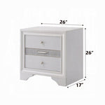 ZUN 2 Drawers and 1 Jewelry Drawer Nightstand, White B016P253285