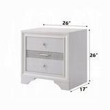 ZUN 2 Drawers and 1 Jewelry Drawer Nightstand, White B016P253285