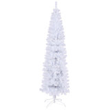 7.5FT White Slim Artificial Christmas Tree Includes Foldable Metal Stand--Not support self-pick up 03440975