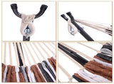 Professional Black & Silver Flowers Hammock Stand with Polyester Coffee Stripe Hammock 81064870