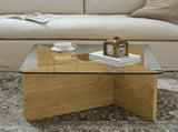 31.5 Inch Glass Coffee, Mid-Century Modern Square Coffee, Living Room Wooden Coffee W2972P277851