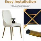 Modern PU sponge-filled dining chair, solid wood metal legs, suitable for restaurants, living rooms W1535119452