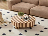 Round Wood Coffee Table, Natural Finish For Living Room W2085P384774