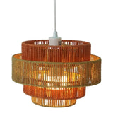Dorset Pendant Lamp - White and Natural/Terracotta B183P301070