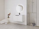 36" Wall Mounted Bathroom Vanity with Resin Sink & 2 Soft-Close Doors W999P251811