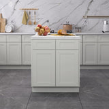 33"in W x 24"in D x 34.5"in H in Shaker Dove Plywood Ready to Assemble Kitchen Base Cabinet T3210P296365