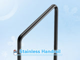 2 Step Ladder with Handrail, Swimming Pool Ladder Above Ground, 660 lb Load Capacity RV Steps with 92093589