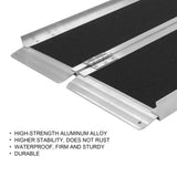 Aluminum Alloy Folding Wheelchair Ramp Portable Non Slip Wheelchair Ramp with Handle 64553767