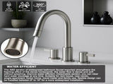 8-Inch Widespread Bathroom Faucet, 2-Handle 3-Hole with 360&deg Pull-Down Sprayer and Pop-Up Drain, 30261772