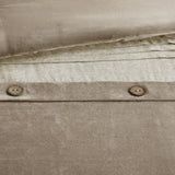 7 Piece Faux Suede Comforter Set Tan Cal King B03597131