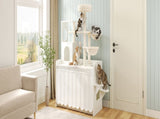 50.6" Cat Tree with Litter Box Enclosure, 5Cat Tower with Sisal Scratching Post and Storage Space, N704P443505K