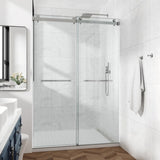 66*76" Frameless Double Sliding Shower Door, Double Shower Door, 3/8 SGCC Tempered Glass, T3177P320593