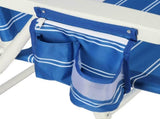 Oversized 4-Position Beach Chair, Blue Stripe 13452490