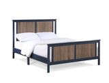 Connelly Full Bed Midnight Blue/Vintage Walnut 27512-MBL