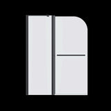 43 in. W * 58 in. H Frameless Folding Shower Doors for Bathtub, 1/4" Thick SGCC Tempered Glass W1552P173134