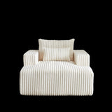 62.5-Inch Corduroy Sponge Sofa Lounge Chair,No Assembly Required,Fluffy Modern Sleeper Chair for W834P206038