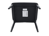 Set of 3 Black Dining Chairs, 37 inches High Ergonomic PU Backrest, Combines Comfort and W1151P442911