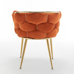 ZUN Luxury modern simple leisure velvet single sofa chair bedroom lazy person household dresser stool W1170P168781