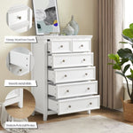 ZUN Modern 6 Drawers Dresser 6 Drawers Cabinet,Chest of Drawers Closet Organizers and Clothes W2275P149796