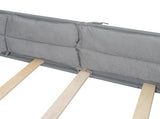 Wood Full Size Upholstered Platform Bed with Guardrail and Pillow, Gray WF323090AAE