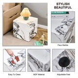 Modern white MDFsticker material cube stylish texture design coffee table -15.75 inches W1151P194276