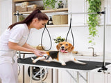 Foldable Pet Grooming Table with Adjustable H-shaped Arms, 330 LBS Capacity for Small-Large Dogs 48300431