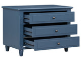 28''Pine Wood Nightstand 3 Drawers and Smooth Gliding Rails ,Simple Bedside Cabinet WF319366AAV