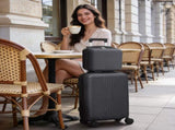 PP Trolley Case 12in 20in 2PCS Suitcase Set Dark Gray 02239068