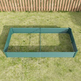 ZUN Raised Garden Bed Kit - Metal Raised Bed Garden 7.6x3.7x0.98ft for Flower Planters, Vegetables Herb 34525789