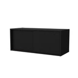 ZUN Black Floating Cabinet with Sliding Door B062P252215