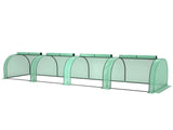 Portable Tunnelhouse, 13' L x 3' W x 2.5' H, 4 Zippered Doors, Water/UV Resistant PE Cover, 53375401