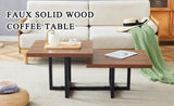 Perfectly Integrating Modern and Scandinavian Styles-Dark Walnut Double-Deck Coffee Table, W3226P279012