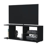 ZUN Tubac TV Rack in Melamine with Open Storage, Black B128P237133