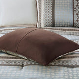 7 Piece Comforter Set Blue Queen B03597161