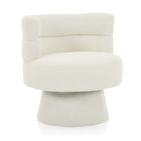 Contemporary 360&deg Swivel Chair, Boucle Swivel Accent Chair, Ideal for Living Room, Bedroom & Home N765P292090W