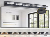 Modern 6-Light LED Vanity Light - Sleek Bathroom Wall Fixture, Iron & Acrylic, Dimmable & W1340P206802