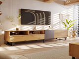 Modern TV Stand for 80'' TV Double Storage Space, Media Console Table, Entertainment Center WF303474AAQ