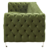 Mirod Comfy 3-seat Sofa with Tufted Back and Arm, Modern Metal Legs for Living Room N760P241405C