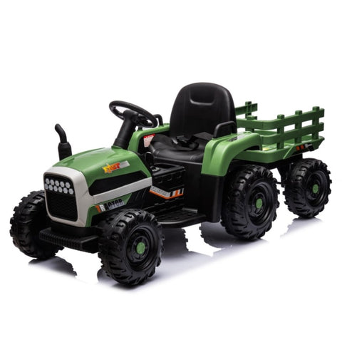 ZUN Ride on Tractor with Trailer,24V Battery Powered Electric Tractor Toy, 200w*2motor W1578P193905