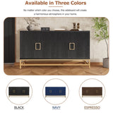 TREXM Retro Style Sideboard with Adjustable Shelves, Rectangular Metal Handles and Legs for Kitchen, N715P232695B