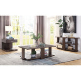 ZUN Walnut Coffee Table with Straight Leg B062P191045