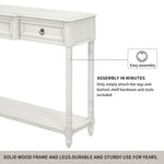 ZUN Console Table Sofa Table with Drawers for Entryway with Projecting Drawers and Long Shelf 55282093