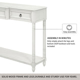 ZUN Console Table Sofa Table with Drawers for Entryway with Projecting Drawers and Long Shelf 55282093