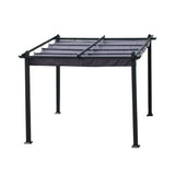 ZUN 10x10 Ft Outdoor Patio Retractable Pergola With Canopy Sunshelter Pergola for 14409576