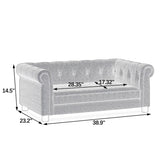 Elegant rectangular pet bed for small and medium-sized dogs, durable elevated dog sofa bed, W487P272441
