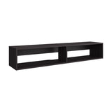 Eco 59" Floating Tv Stand with Two Rectangular Shelves Black Wengue B070P286447