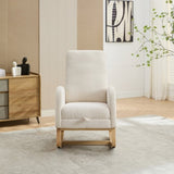 25.4"W Chair for Nursery, High Back Glider Chair with Retractable Footrest, Side Pocket, W3188P282078