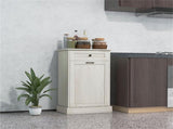 Kitchen Tilt-Out Trash Bin Cabinet, Free-Standing Storage Cabinet with Drawer for Garbage & Utensils 61271073