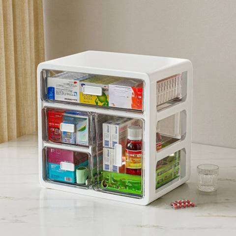 ZUN Drawer-Type Plastic Storage Box Organizer/Medicine Box-Multifunctional Storage Container,Family 84962228