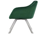 Green Channeled Sloped Arm Swivel Chair B062P153687